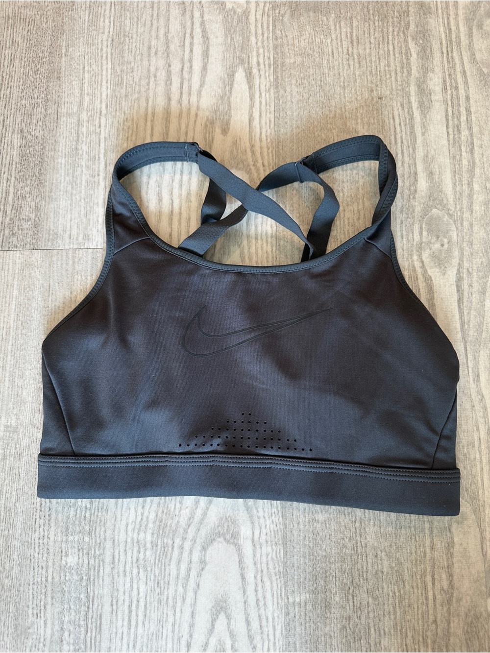 Nike Gray Racerback High Impact Sports Bra Medium